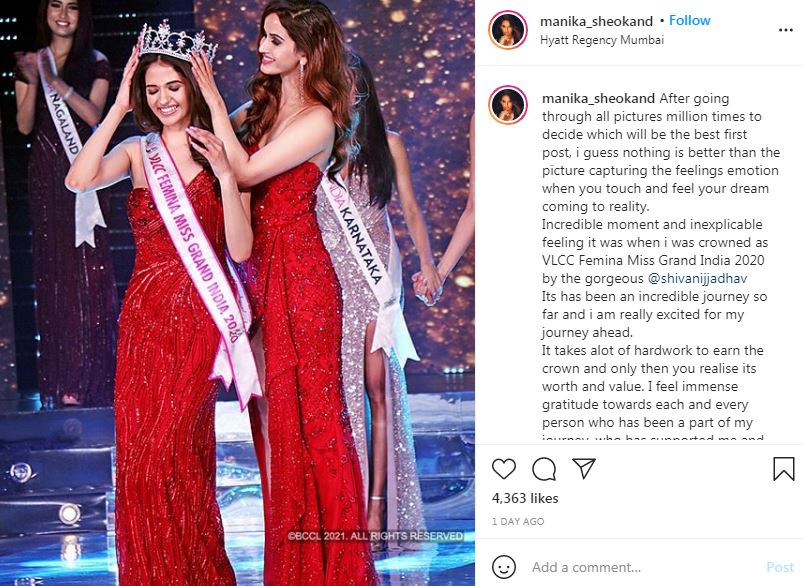 Manika Sheokand: Wiki, Height, Age, Boyfriend, Caste, Family, Biography & More 16 Manika Sheokand won the title of Miss Grand India 2020