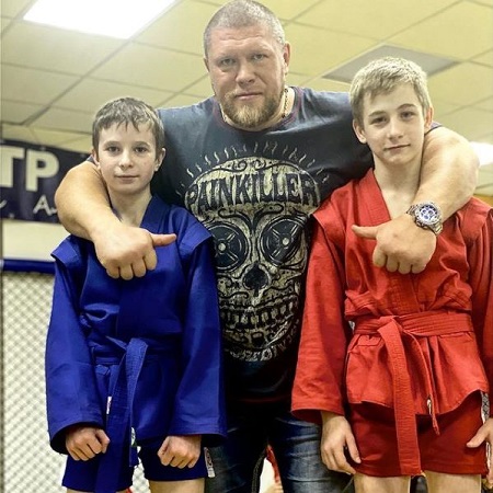 Maxim Novoselov trains kids in Sambo.