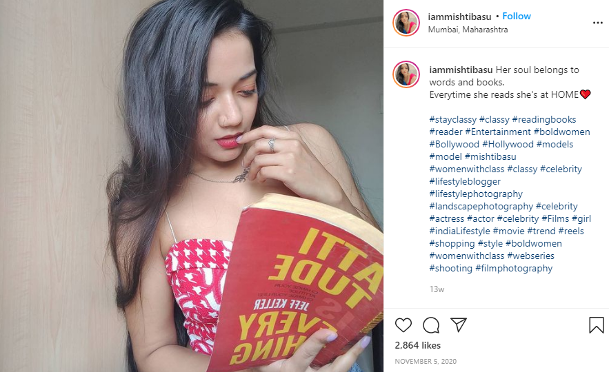 Mishti Basu: Wiki, Age, Height, Boyfriend, Net worth, Family, Biography & More 23 Mishti Basu loves reading