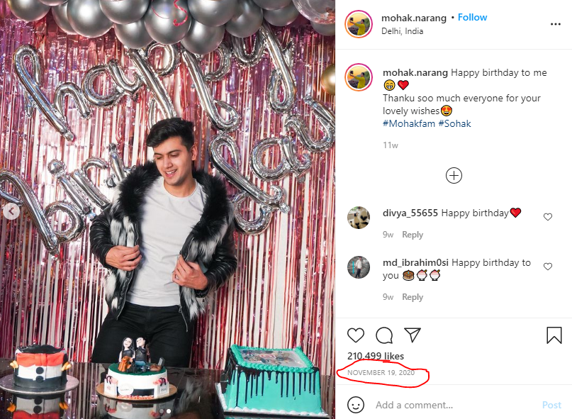 Mohak Narang: Age, Height, Girlfriend, Net worth, Family, Biography & More 3 Mohak Narang Birthday