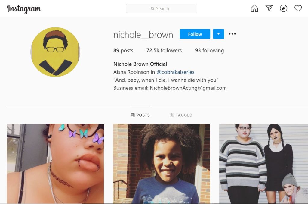 Nichole Brown Wiki, Age, Height, Boyfriend, Net worth, Biography & More 9 Nichole Brown Instagram account