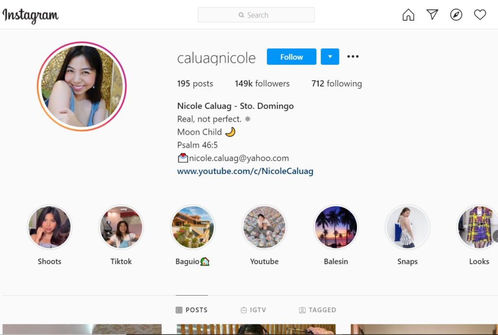 Nicole Caluag Wiki, Age, Height, Husband, Net worth, Biography & More 9 Nicole Caluag Instagram account