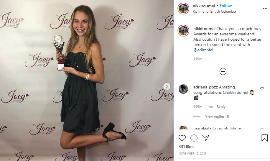 Nikki Roumel Wiki, Height, Age, Boyfriend, Family, Biography & More 15 Nikki Roumel won the Joey Awards