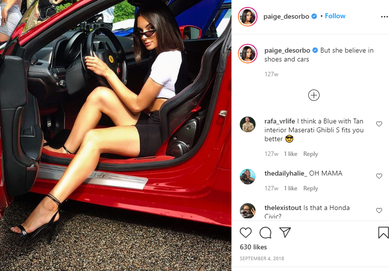Paige DeSorbo: Age, Height, Boyfriend, Net worth, Family, Biography & More 18 Paige De Sorbo loves purchasing shoes and cars