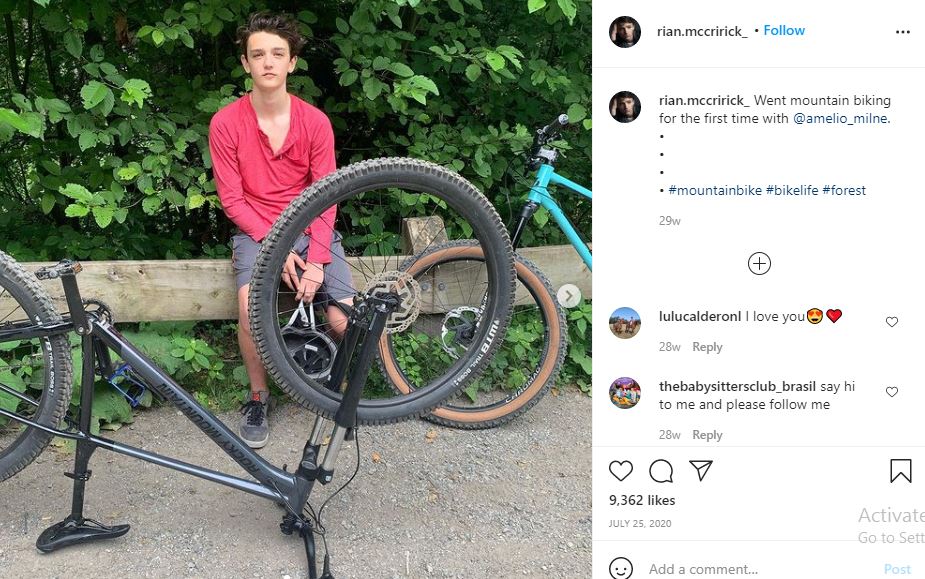 Rian McCririck: Wiki, Height, Age, Girlfriend, Net worth, Family, Biography & More 19 Rian McCririck tried first time moutain biking