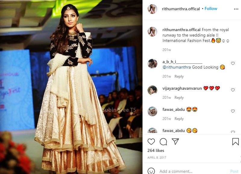 Rithu Manthra Wiki, Age, Height, Husband, Caste, Family, Biography & More 8 Rithu Manthra walked on modeling ramps