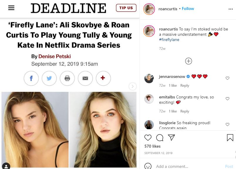 Roan Curtis Wiki, Age, Height, Boyfriend, Net worth, Biography & More 21 Roan Curtis on Deadline news article