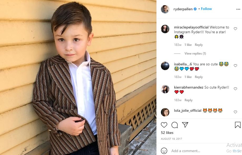 Ryder Allen Wiki, Height, Age, Family, Movies, Biography & More 23 Ryder Allen first IG post