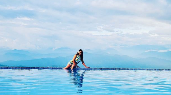 Shwera Khadka loves swimming