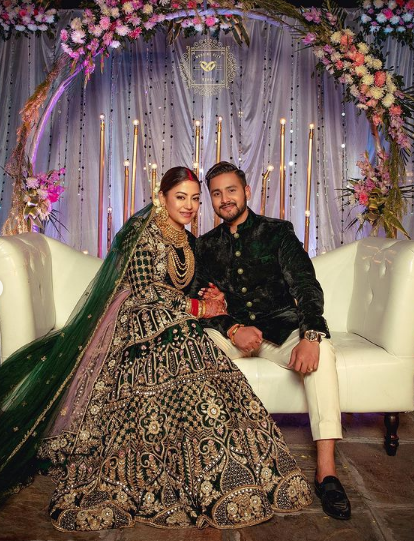 Shweta Khadka and Bijayendra Singh Rawat at thjeir wedding ceremony