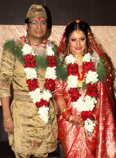 Shweta Khadka with late Shree Krishna Shreshtha