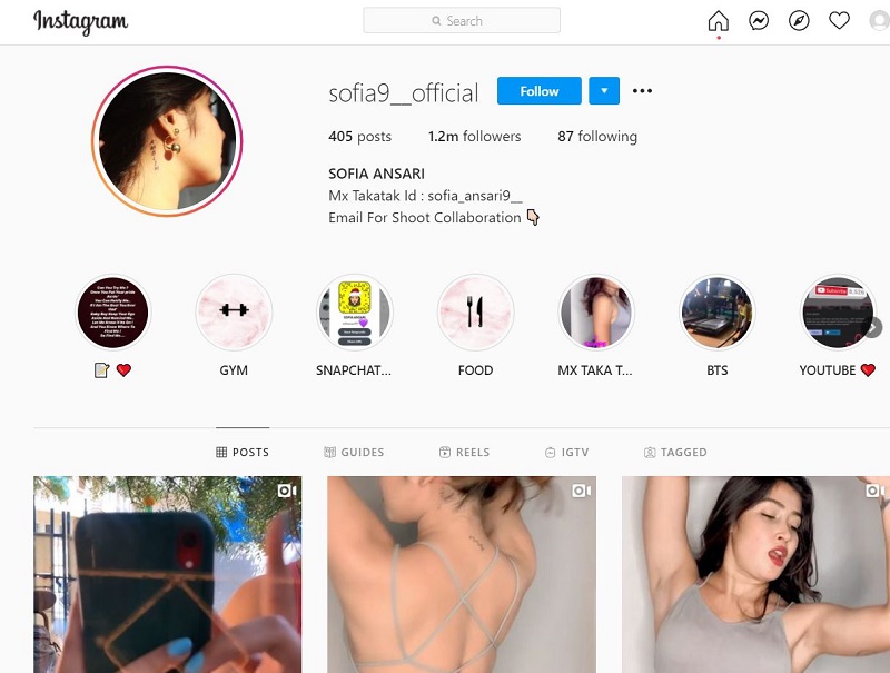 Sofia Ansari Wiki, Age, Height, Boyfriend, Net worth, Family, Biography & More 11 Sofia Ansari has over 1.2 million followers on Instagram as of February 2021