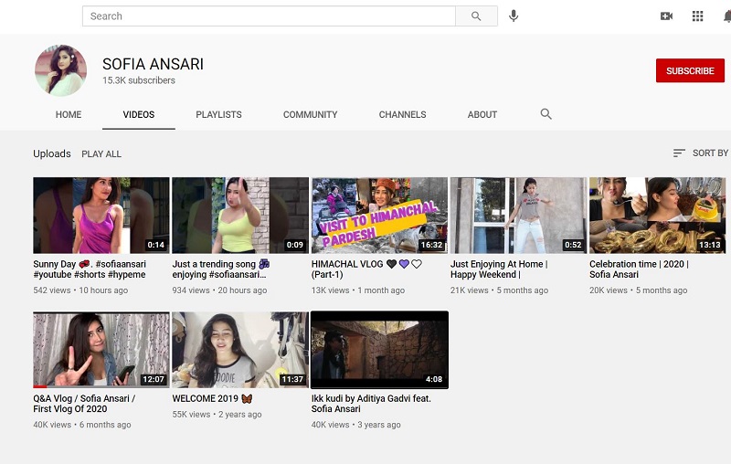 Sofia Ansari Wiki, Age, Height, Boyfriend, Net worth, Family, Biography & More 14 Sofia Ansari's YouTube channel