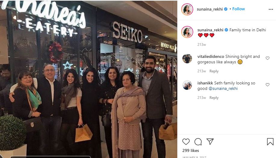 Sunaina Rekhi with her family