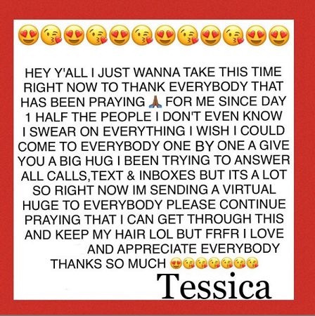 Tessica Brown: Wiki, Height, Age, Boyfriend, Net worth, Hair, Biography & More 20 Tessica Brown thanking people for supporting her