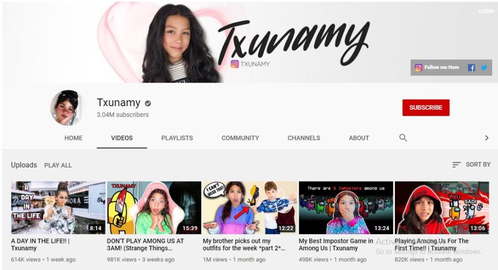 Txunamy Wiki, Height, Age, Boyfriend, Net worth, Family, Biography & More 11 Txunamy's Youtube channel