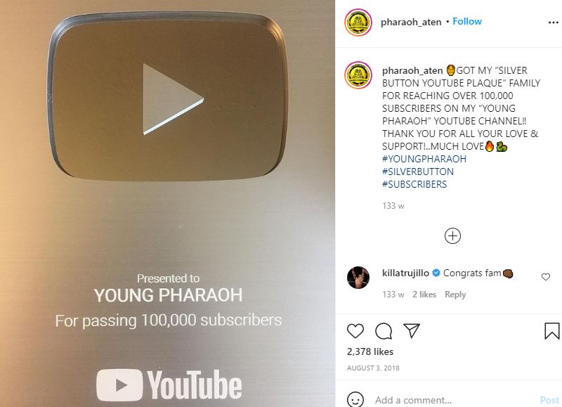 Young Pharaoh Wiki, Age, Net worth, Girlfriend, Family, Biography & More 28 Young Pharaoh got Youtube silver button