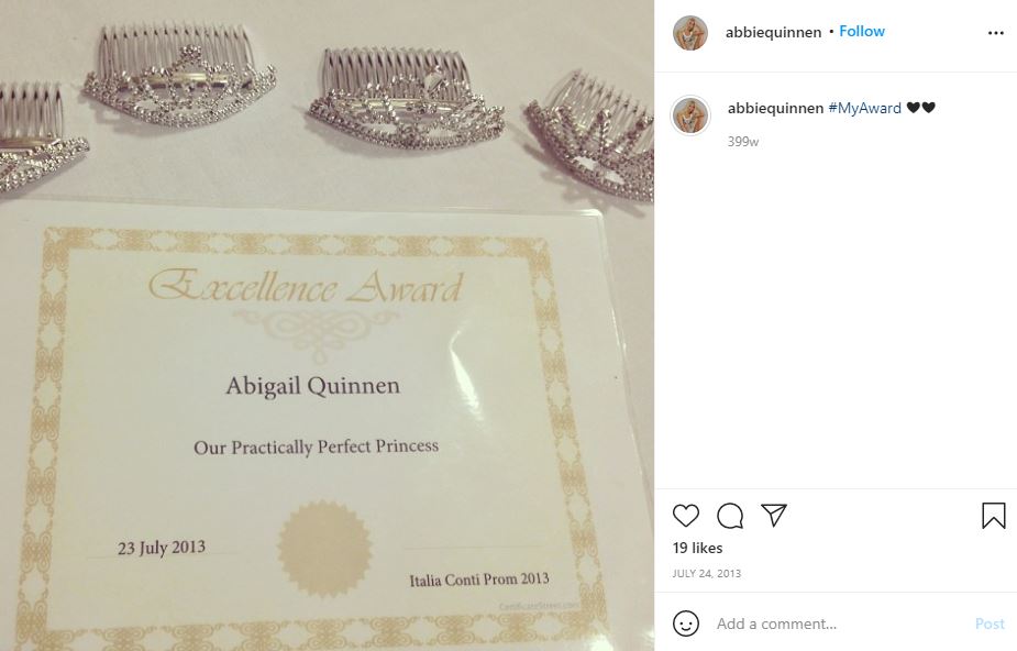 Abbie Quinnen - Bio, Age, Height, Boyfriend, Family, Wiki & More 23 Abbie Quinnen award