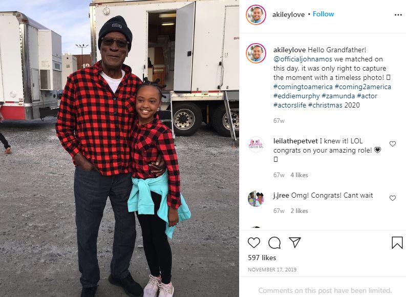 Akiley Love Wiki, Height, Age, Family, Movies, Biography & More 26 Akiley Love with actor John Amos