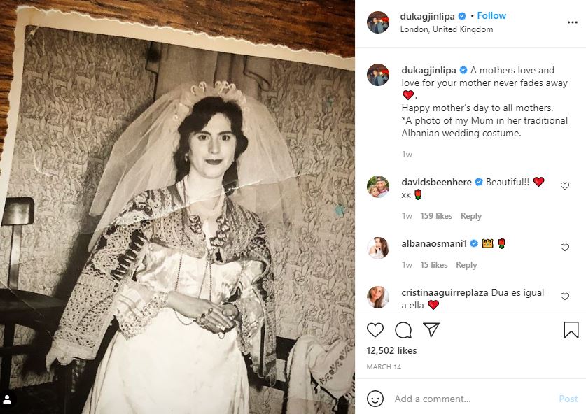 Dukagjin Lipa Wiki, Age, Wife, Net worth, Family, Biography & More 11 An old photo of Dukagjin Lipa's mother