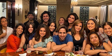 Arslan Goni - Bio, Height, Age, Girlfriend, Family, Wiki & More 4 Arslan Goni next to Sussanne Khan at a party