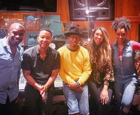 Briana Lee with her music group