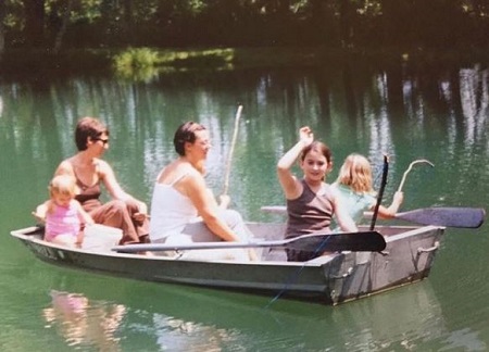 Childhood picture of Claire Andrew with her family