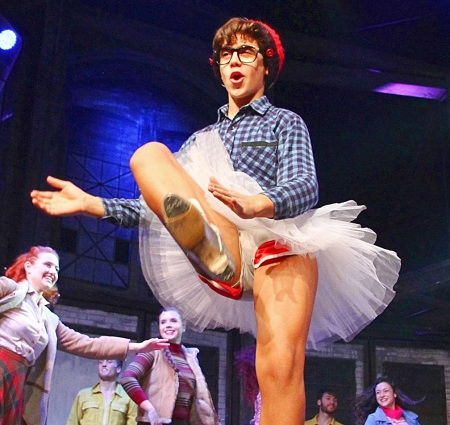Christian Roberto wears a tutu skirt