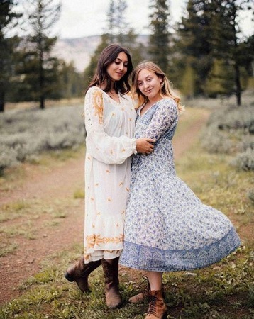 Claire Andrew and her sister Lily Bleu Andrew