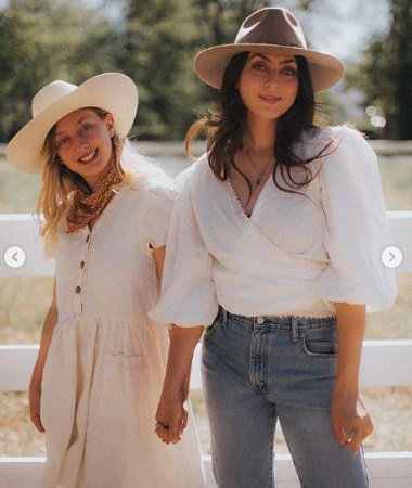 Claire Andrew with her bestie