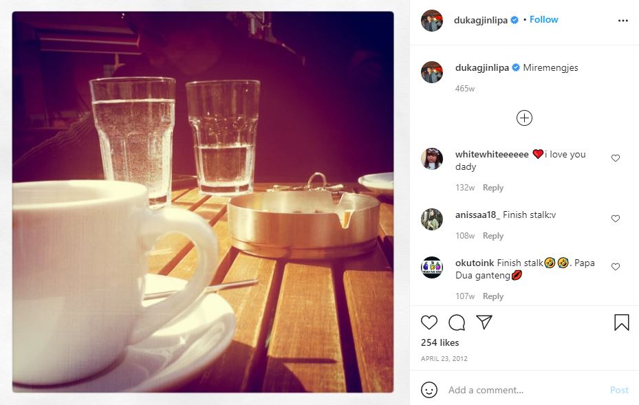 Dukagjin Lipa Wiki, Age, Wife, Net worth, Family, Biography & More 27 Dukagjin Lipa first Instagram post