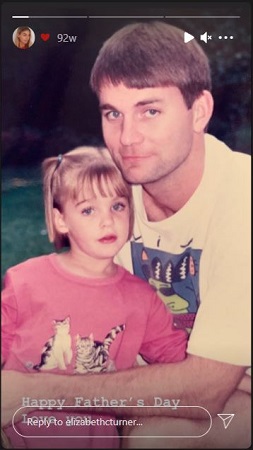 Elizabeth Turner with her father.