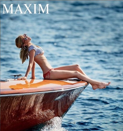 Elizabeth Turner working for 'Maxim' magazines.