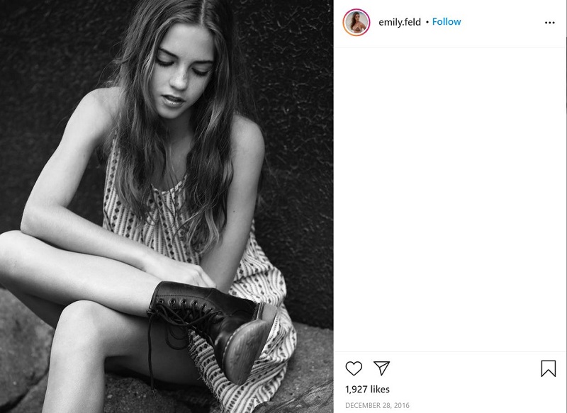 Emily Feld Instagram debut post