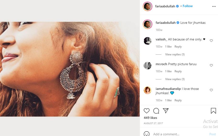 Faria Abdullah Wiki, Height, Age, Boyfriend, Family, Biography & More 27 Faria Abdullah likes ear rings