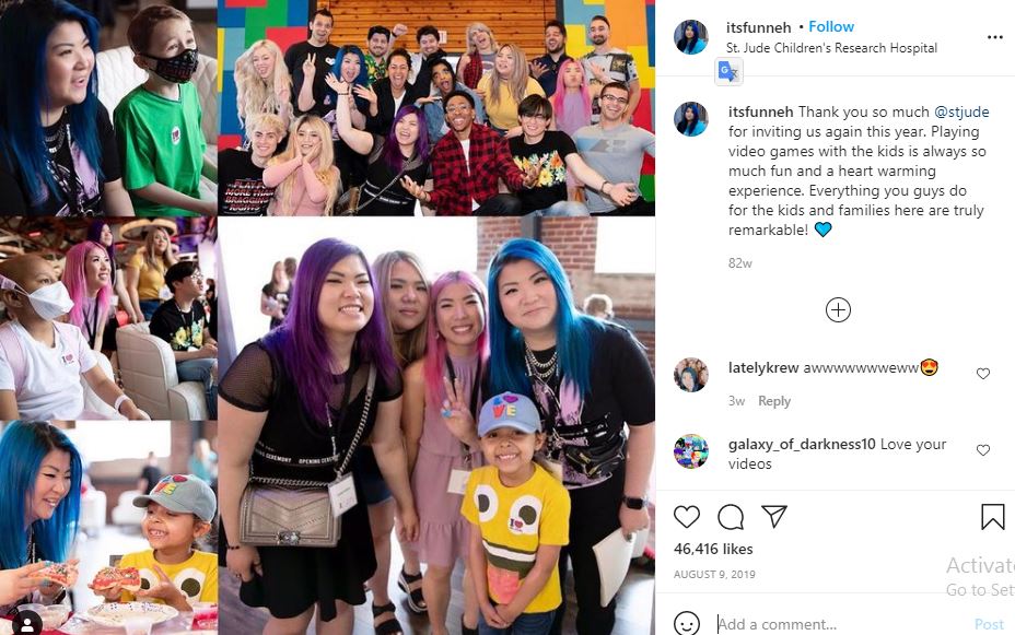ItsFunneh (YouTuber) Wiki, Height, Age, Boyfriend, Family, Biography & More 24 ItsFunneh at St. Jude Children's Research Hospital