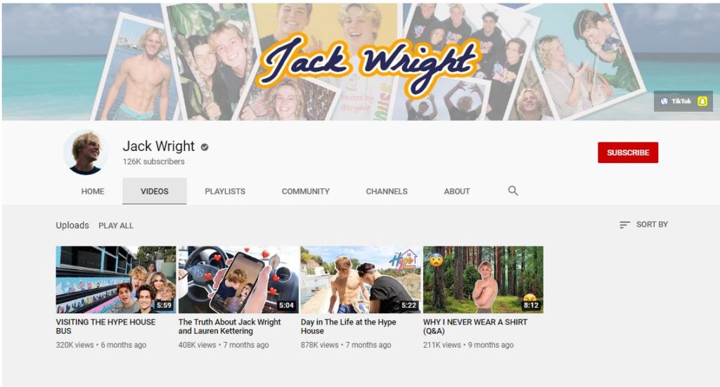 Jack Wright Wiki, Height, Age, Girlfriend, Family, Biography & More 15 Jack Wright Youtube channel