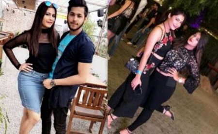 Kritika Malik with her brother Kushal Basra and sister Swati Basra