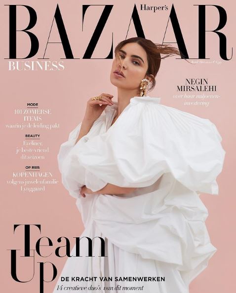 Negin Mirsalehi Wiki, Height, Age, Husband, Net worth, Biography & More 14 Negin Mirsalehi on the cover page of Bazaar