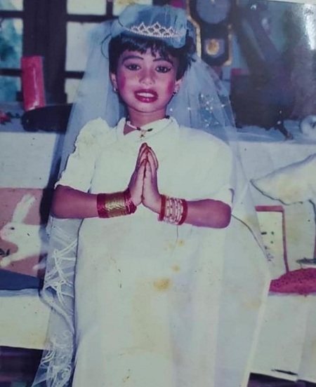 Remya Panicker clicked in a costume as a kid