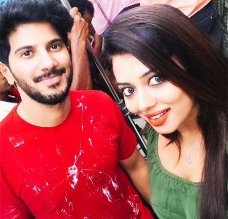Remya Panicker takes a selfie with Dulquer Salmaan