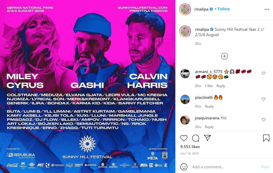 Rina Lipa favorite music festival