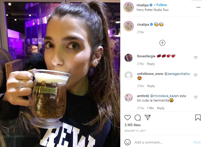 Rina Lipa loves to drink beer