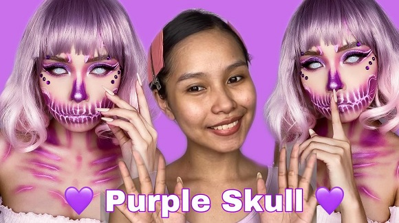 Romsy Dineros Wiki, Age, Height, Boyfriend, Family, Biography & More 16 Romsy Dineros Purple Skull make-up