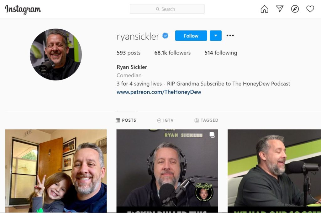 Ryan Sickler Wiki, Height, Age, Wife, Family, Biography & More 22 Ryan Sickler Instagram account