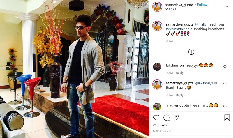 Samarthya Gupta: Bio, Height, Age, Girlfriend, Family, Wiki & More 18 Samarthya Gupta Instagram debut post