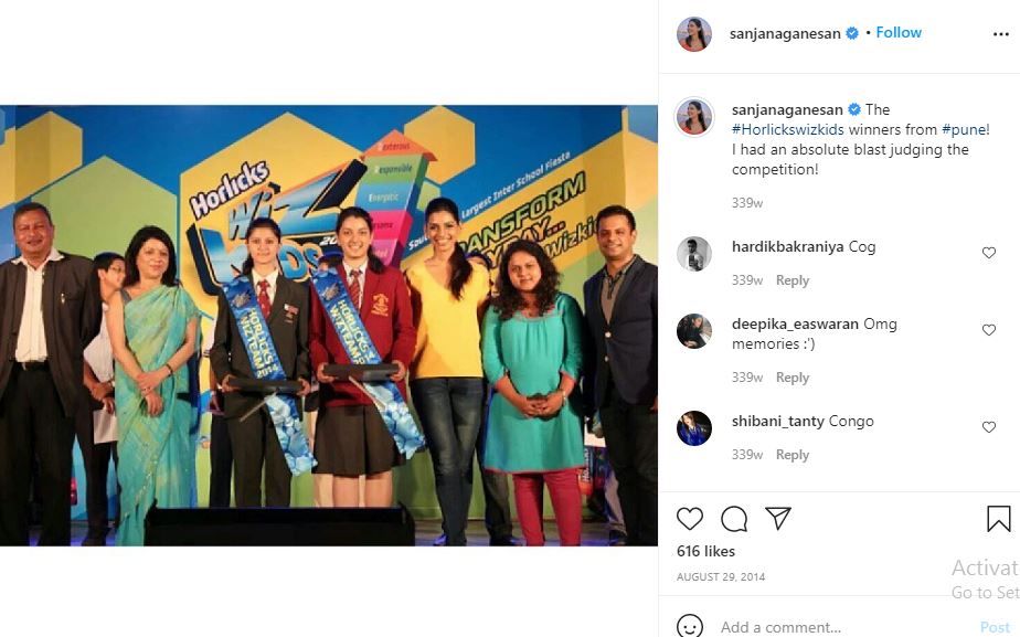 Sanjana Ganesan Wiki, Age, Husband, Height, Family, Biography & More 23 Sanjana Ganesan as a judge at Horlickswiz kidz competition