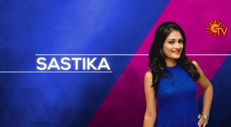 Sastika Rajendran is a host at SUN TV