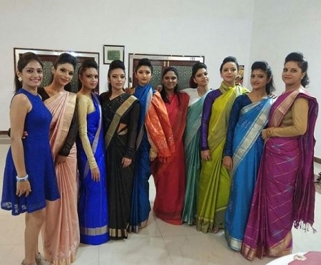 Sastika Rajendran with her friends