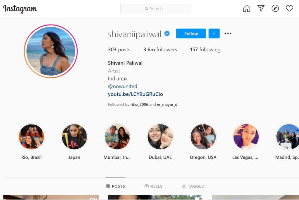 Shivani Paliwal Wiki, Height, Age, Boyfriend, Family, Biography & More 18 Shivani Paliwal Instagram account